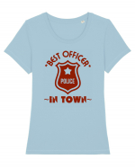 Best Police Office In Town Tricou mânecă scurtă guler larg fitted Damă Expresser