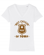 Best Police Office In Town Tricou mânecă scurtă guler V Damă Evoker