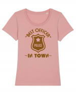 Best Police Office In Town Tricou mânecă scurtă guler larg fitted Damă Expresser