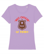 Best Police Office In Town Tricou mânecă scurtă guler larg fitted Damă Expresser