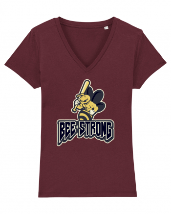 Bee Strong Burgundy