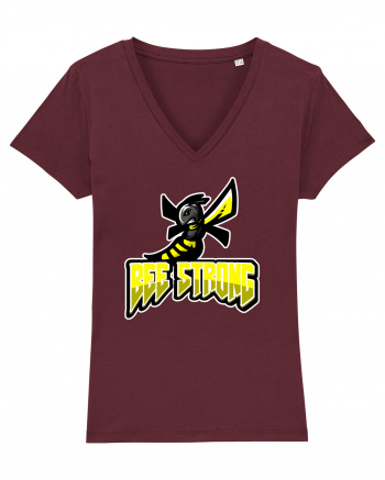 Bee Strong Burgundy