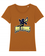 Bee Strong Tricou mânecă scurtă guler larg fitted Damă Expresser