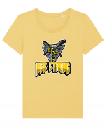 Bee Strong Tricou mânecă scurtă guler larg fitted Damă Expresser