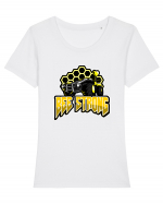 Bee Strong Tricou mânecă scurtă guler larg fitted Damă Expresser