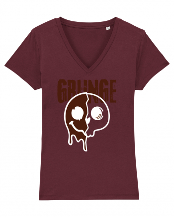 Grunge Music Smiley Burgundy