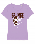 Grunge Music Smiley Tricou mânecă scurtă guler larg fitted Damă Expresser