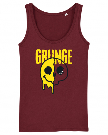 Grunge Music Smiley Burgundy