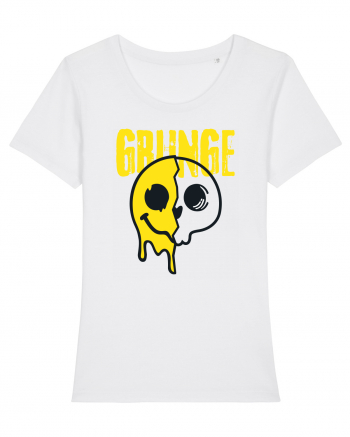 Grunge Music Smiley White