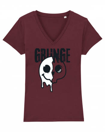 Grunge Music Smiley Burgundy