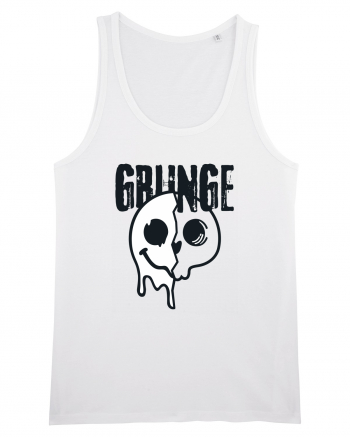 Grunge Music Smiley White