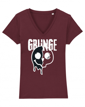 Grunge Music Smiley Burgundy