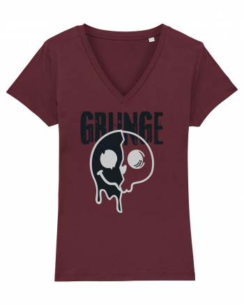 Grunge Music Smiley Burgundy