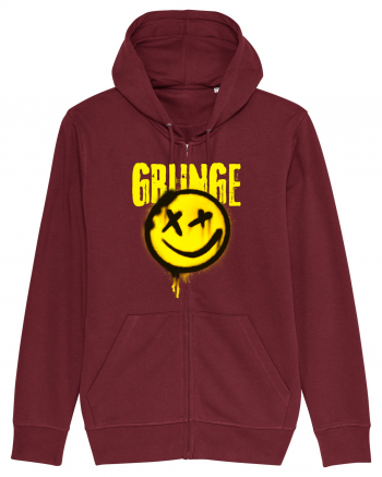 Grunge Music Smiley Burgundy