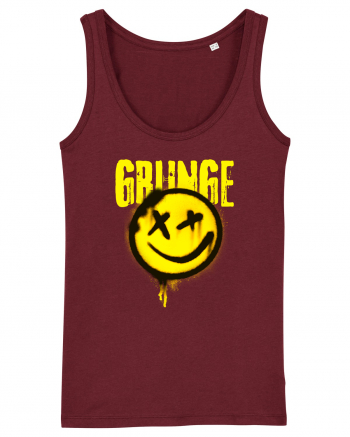 Grunge Music Smiley Burgundy