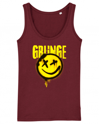 Grunge Music Smiley Burgundy