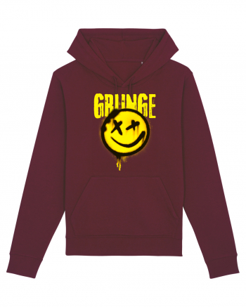 Grunge Music Smiley Burgundy