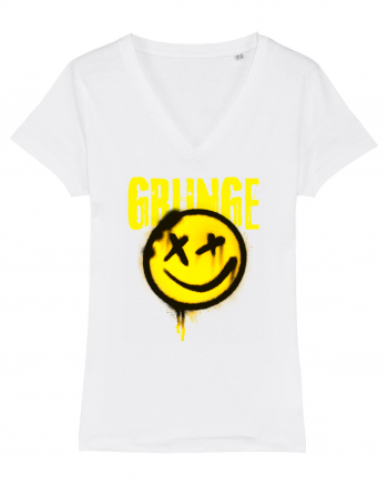 Grunge Music Smiley White