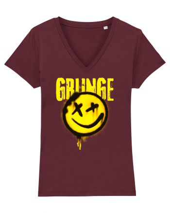 Grunge Music Smiley Burgundy