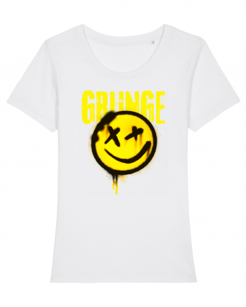 Grunge Music Smiley White