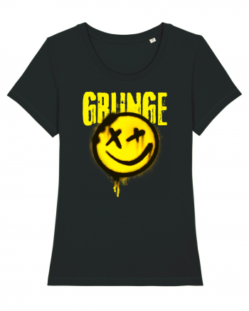 Grunge Music Smiley Black