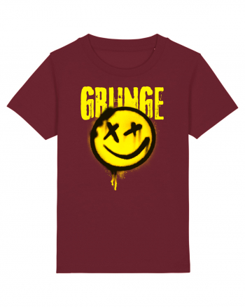 Grunge Music Smiley Burgundy