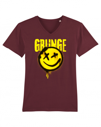 Grunge Music Smiley Burgundy