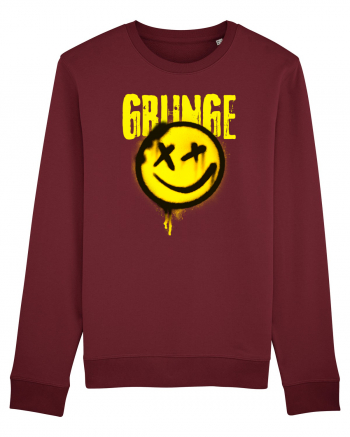 Grunge Music Smiley Burgundy