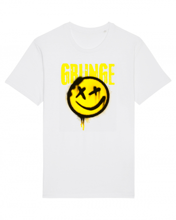 Grunge Music Smiley White