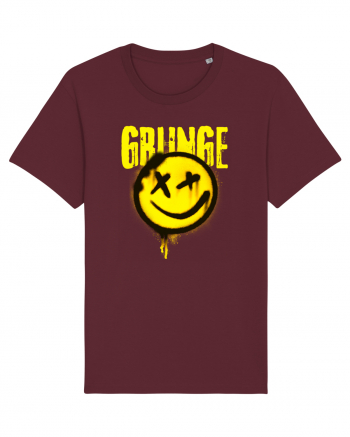 Grunge Music Smiley Burgundy