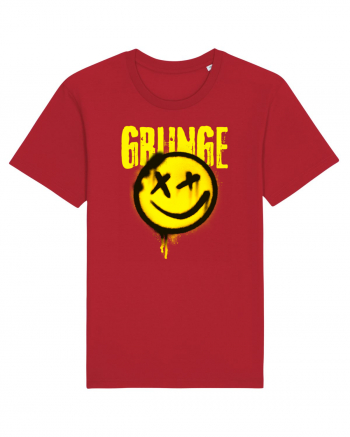 Grunge Music Smiley Red