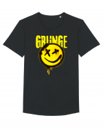 Grunge Music Smiley Tricou mânecă scurtă guler larg Bărbat Skater