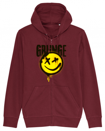 Grunge Music Smiley Burgundy