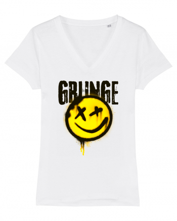 Grunge Music Smiley White