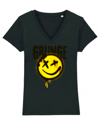 Grunge Music Smiley Black