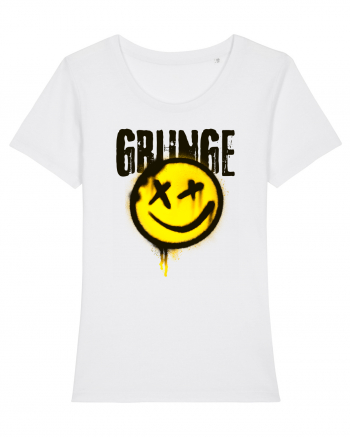 Grunge Music Smiley White