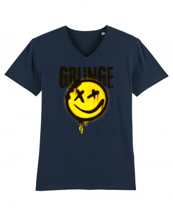 Grunge Music Smiley French Navy