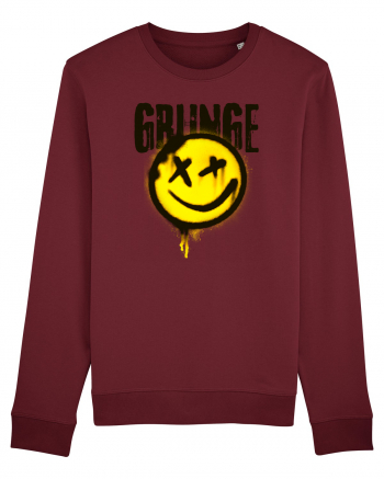 Grunge Music Smiley Burgundy