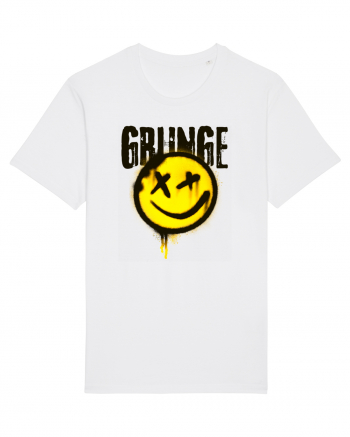 Grunge Music Smiley White