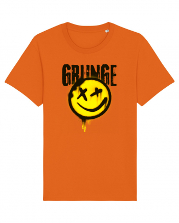 Grunge Music Smiley Bright Orange