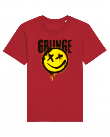 Grunge Music Smiley Red