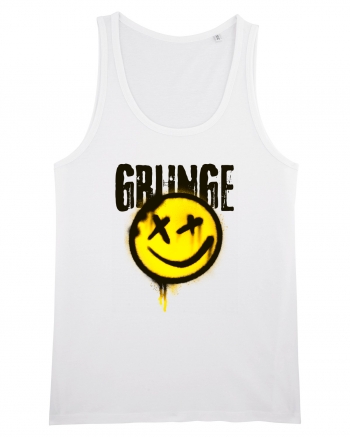 Grunge Music Smiley White