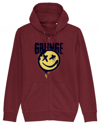 Grunge Music Smiley Burgundy