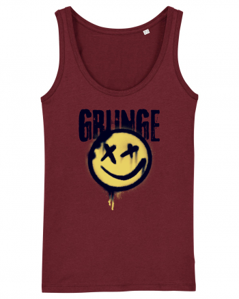 Grunge Music Smiley Burgundy