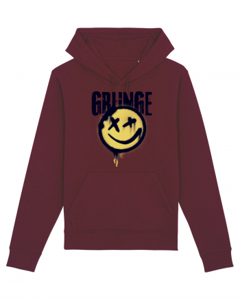 Grunge Music Smiley Burgundy