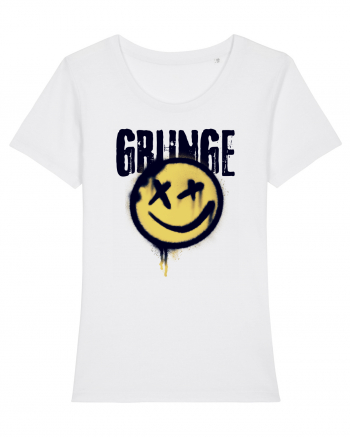 Grunge Music Smiley White