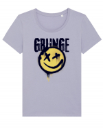 Grunge Music Smiley Tricou mânecă scurtă guler larg fitted Damă Expresser