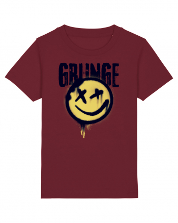 Grunge Music Smiley Burgundy