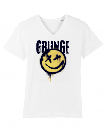 Grunge Music Smiley White