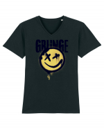 Grunge Music Smiley Tricou mânecă scurtă guler V Bărbat Presenter